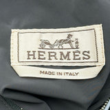 エルメス HERMES リバーシブルナイロンブルゾン グレー/チェック ナイロン メンズ ブルゾン