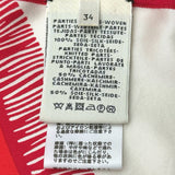 エルメス HERMES ツイルレーヌロングカーディガン レッド シルク レディース カーディガン