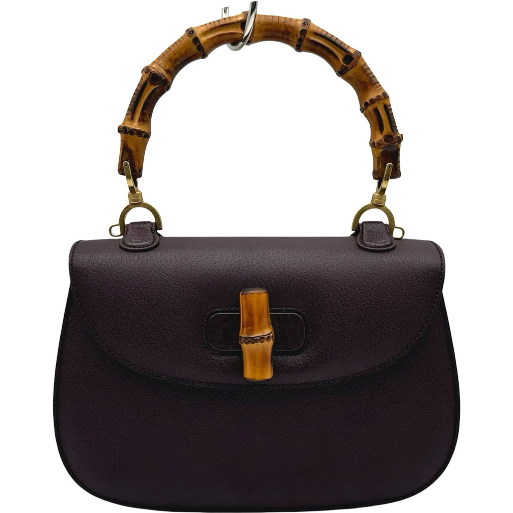 『格安』GUCCI(グッチ)ハンドバッグ レザー バンブー グッチ GUCCI バンブーハンドバッグ 000-926-0633 パープル レザー