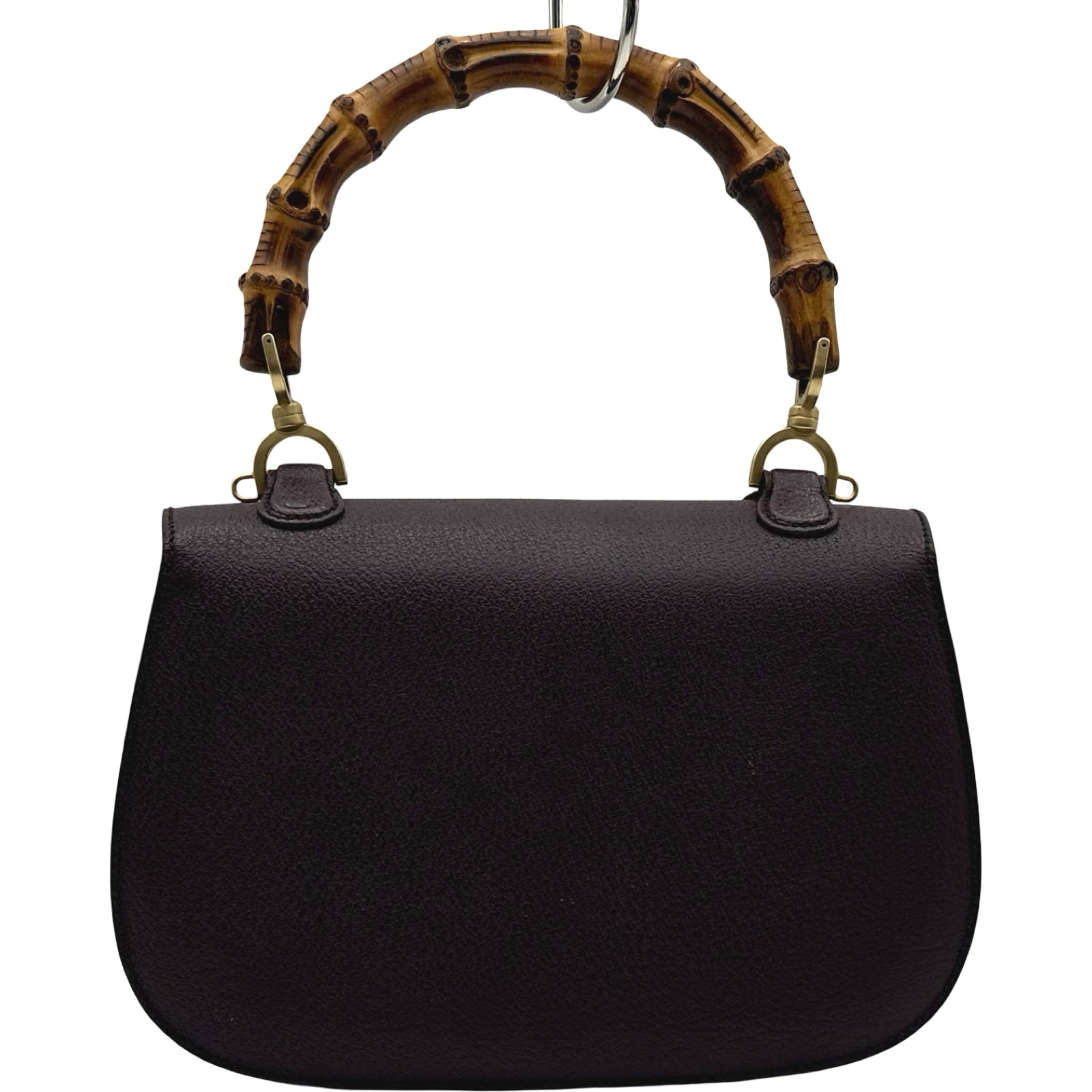 グッチ GUCCI バンブーハンドバッグ 000-926-0633 パープル レザー