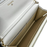 シャネル CHANEL マトラッセチェーンウォレット AP1450 30番台 ホワイト ラムスキン レディース ショルダーバッグ