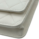 シャネル CHANEL マトラッセチェーンウォレット AP1450 30番台 ホワイト ラムスキン レディース ショルダーバッグ