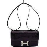 エルメス HERMES コンスタンスエラン □R刻 アメジスト シルバー金具 ニロティカス レディース ショルダーバッグ