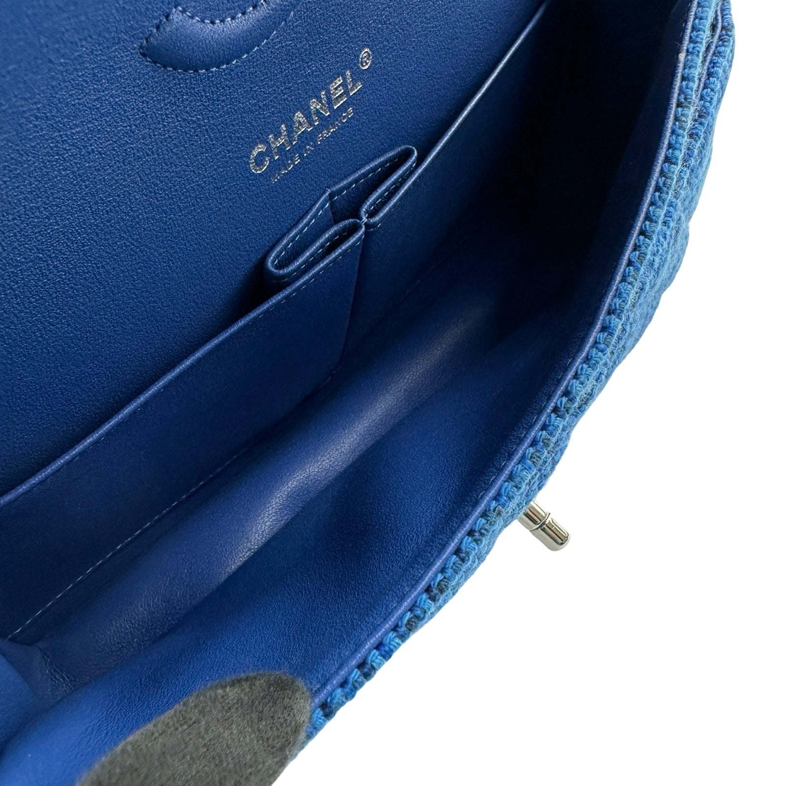 シャネル CHANEL マトラッセ25 A01112 29番台 ブルー シルバー金具 ツイード レディース ショルダーバッグ シャネル CHANEL マトラッセ25 A01112 29番台 ブルー シルバー金具