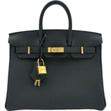 エルメス HERMES バーキン25 G刻 グリミスティ ゴールド金具 トゴ レディース ハンドバッグ