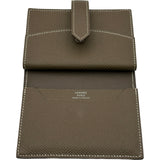 エルメス HERMES ベアンミニ エトゥープ シルバー金具 エプソン レディース 二つ折り財布