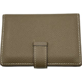 エルメス HERMES ベアンミニ エトゥープ シルバー金具 エプソン レディース 二つ折り財布