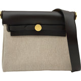 エルメス HERMES エールバッグジップミニ G刻 エベンヌ ゴールド金具 ヴァッシュハンター/トワル レディース ショルダーバッグ