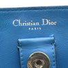 クリスチャン・ディオール Christian Dior ディオリッシモ 2WAYトートバッグ ブルー シルバー金具 レザー/キャンバス レディース ショルダーバッグ