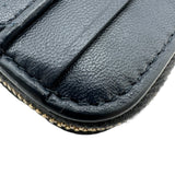 ボッテガ・ヴェネタ BOTTEGA VENETA ジップアラウンドコインケース 749933 ネイビー ゴールド金具 イントレチャート レディース カードケース