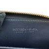 ボッテガ・ヴェネタ BOTTEGA VENETA ジップアラウンドコインケース 749933 ネイビー ゴールド金具 イントレチャート レディース カードケース