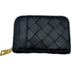 ボッテガ・ヴェネタ BOTTEGA VENETA ジップアラウンドコインケース 749933 ネイビー ゴールド金具 イントレチャート レディース カードケース