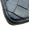 ボッテガ・ヴェネタ BOTTEGA VENETA ジップアラウンドコインケース 749933 ネイビー ゴールド金具 イントレチャート レディース カードケース