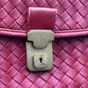 ボッテガ・ヴェネタ BOTTEGA VENETA イントレチャートブリーフケース 170238 ルージュ系 ゴールド金具 イントレチャート メンズ ブリーフケース
