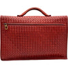 ボッテガ・ヴェネタ BOTTEGA VENETA イントレチャートブリーフケース 170238 ルージュ系 ゴールド金具 イントレチャート メンズ ブリーフケース