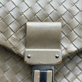 ボッテガ・ヴェネタ BOTTEGA VENETA イントレチャート ブリーフケース 113095 ベージュ系 シルバー金具 イントレチャート メンズ ブリーフケース