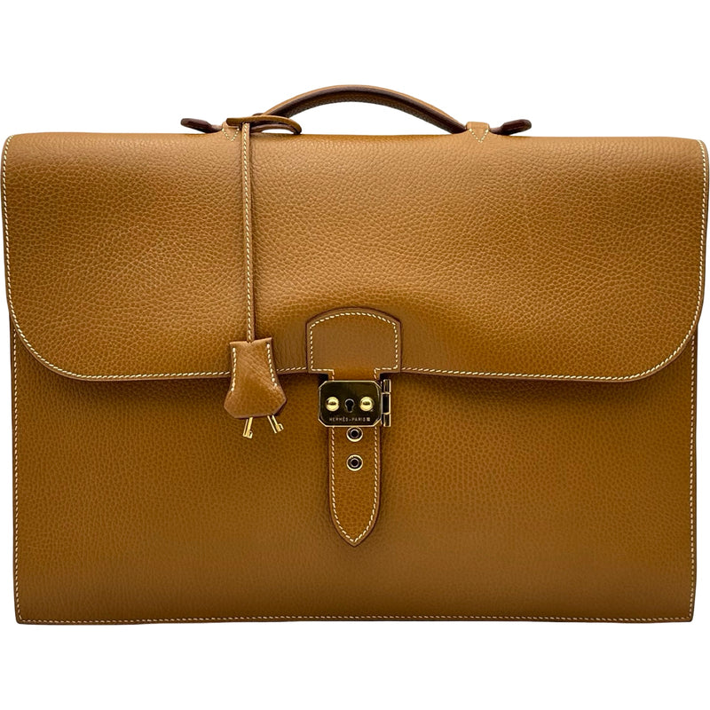 エルメス　保存袋　44×47 大きめ エルメス HERMES サックアデベッシュ41 □C刻 サフラン ゴールド金具