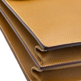 エルメス HERMES サックアデベッシュ41 □C刻 サフラン ゴールド金具 アルデンヌ メンズ ビジネスバッグ