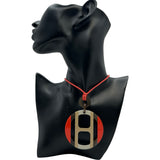 エルメス HERMES Hエキップペンダントネックレス マルチカラー バッファローホーン/レザー アクセサリー