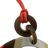 エルメス HERMES Hエキップペンダントネックレス マルチカラー バッファローホーン/レザー アクセサリー