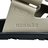 エルメス HERMES シプレレザーフラットサンダル ベージュ レザー レディース サンダル