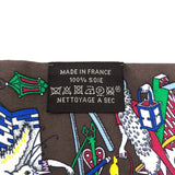 エルメス HERMES ツイリー LA FOLLE PARADE ブラウン シルク レディース スカーフ