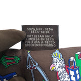 エルメス HERMES ツイリー LA FOLLE PARADE ブラウン シルク レディース スカーフ