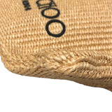 ジミーチュウ JIMMY CHOO ドローストリングトートミディアム ベージュ　ブラック ソフトラフィア　スムースカーフレザー レディース トートバッグ