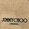 ジミーチュウ JIMMY CHOO ドローストリングトートミディアム ベージュ　ブラック ソフトラフィア　スムースカーフレザー レディース トートバッグ