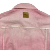 クリスチャン・ディオール Christian Dior メダリオンロゴ刺繍デニムジャケット 622V83N3E09 ピンク コットン レディース デニムジャケット