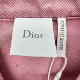 クリスチャン・ディオール Christian Dior メダリオンロゴ刺繍デニムジャケット 622V83N3E09 ピンク コットン レディース デニムジャケット