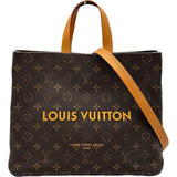 ルイ・ヴィトン LOUIS VUITTON ショッパートートMM M13928 ブラウン モノグラム・レザー メンズ トートバッグ