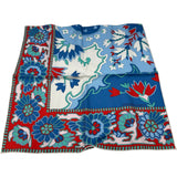 エルメス HERMES カレ45 PAISLEY ブルー/レッド/ホワイト シルク レディース スカーフ