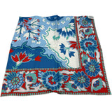 エルメス HERMES カレ45 PAISLEY ブルー/レッド/ホワイト シルク レディース スカーフ