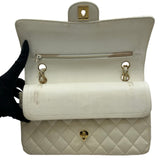 シャネル CHANEL マトラッセ25 A01112 9番台 アイボリー系 ゴールド金具 キャビアスキン レディース ショルダーバッグ
