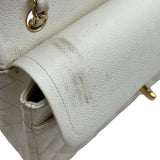 シャネル CHANEL マトラッセ25 A01112 9番台 アイボリー系 ゴールド金具 キャビアスキン レディース ショルダーバッグ