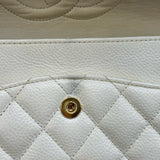 シャネル CHANEL マトラッセ25 A01112 9番台 アイボリー系 ゴールド金具 キャビアスキン レディース ショルダーバッグ