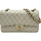 シャネル CHANEL マトラッセ25 A01112 9番台 アイボリー系 ゴールド金具 キャビアスキン レディース ショルダーバッグ
