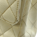 シャネル CHANEL マトラッセ25 A01112 9番台 アイボリー系 ゴールド金具 キャビアスキン レディース ショルダーバッグ