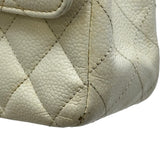 シャネル CHANEL マトラッセ25 A01112 9番台 アイボリー系 ゴールド金具 キャビアスキン レディース ショルダーバッグ