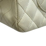 シャネル CHANEL マトラッセ25 A01112 9番台 アイボリー系 ゴールド金具 キャビアスキン レディース ショルダーバッグ