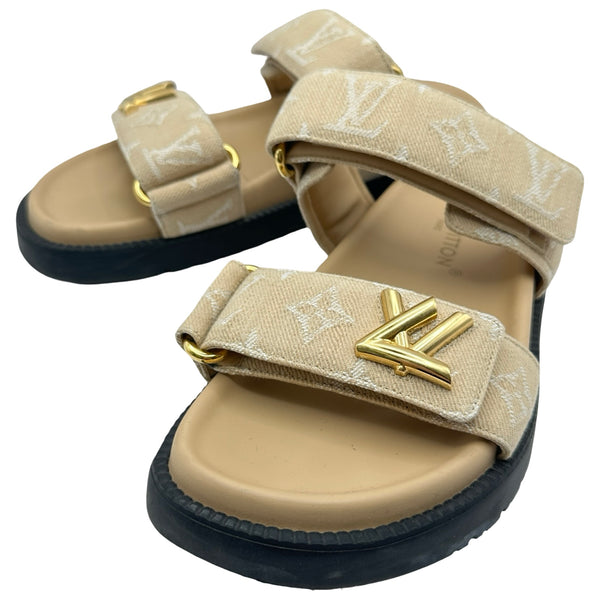 Louis Vuitton サンダル　MN0262 サイズ8 ルイ・ヴィトン LOUIS VUITTON サンセットライン モノグラムジャガード