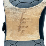 ジミーチュウ JIMMY CHOO スタッズ装飾レザーショートブーツ ブラック レザー レディース ブーツ