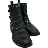 ジミーチュウ JIMMY CHOO スタッズ装飾レザーショートブーツ ブラック レザー レディース ブーツ