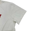AMI PARIS ロゴ刺繍Tシャツ BFHJ108.723 ホワイト コットン レディース 半袖Ｔシャツ