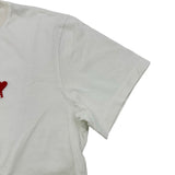 AMI PARIS ロゴ刺繍Tシャツ BFHJ108.723 ホワイト コットン レディース 半袖Ｔシャツ