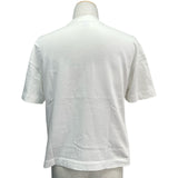 AMI PARIS ロゴ刺繡Tシャツ A21FJ128.726 ホワイト コットン メンズ 半袖Ｔシャツ