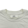 AMI PARIS ロゴ刺繡Tシャツ A21FJ128.726 ホワイト コットン メンズ 半袖Ｔシャツ