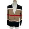 バーバリー BURBERRY カシミヤ ボーダー ニットカーディガン 8048424 ベージュ カシミヤ メンズ カーディガン