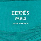 エルメス HERMES プリントカットワンピース 4E4560DA グリーン系 コットン レディース ワンピース